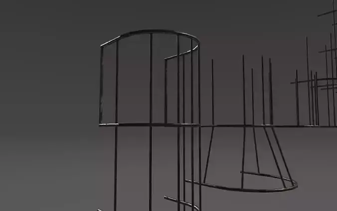 Industrial Safety cage ladder