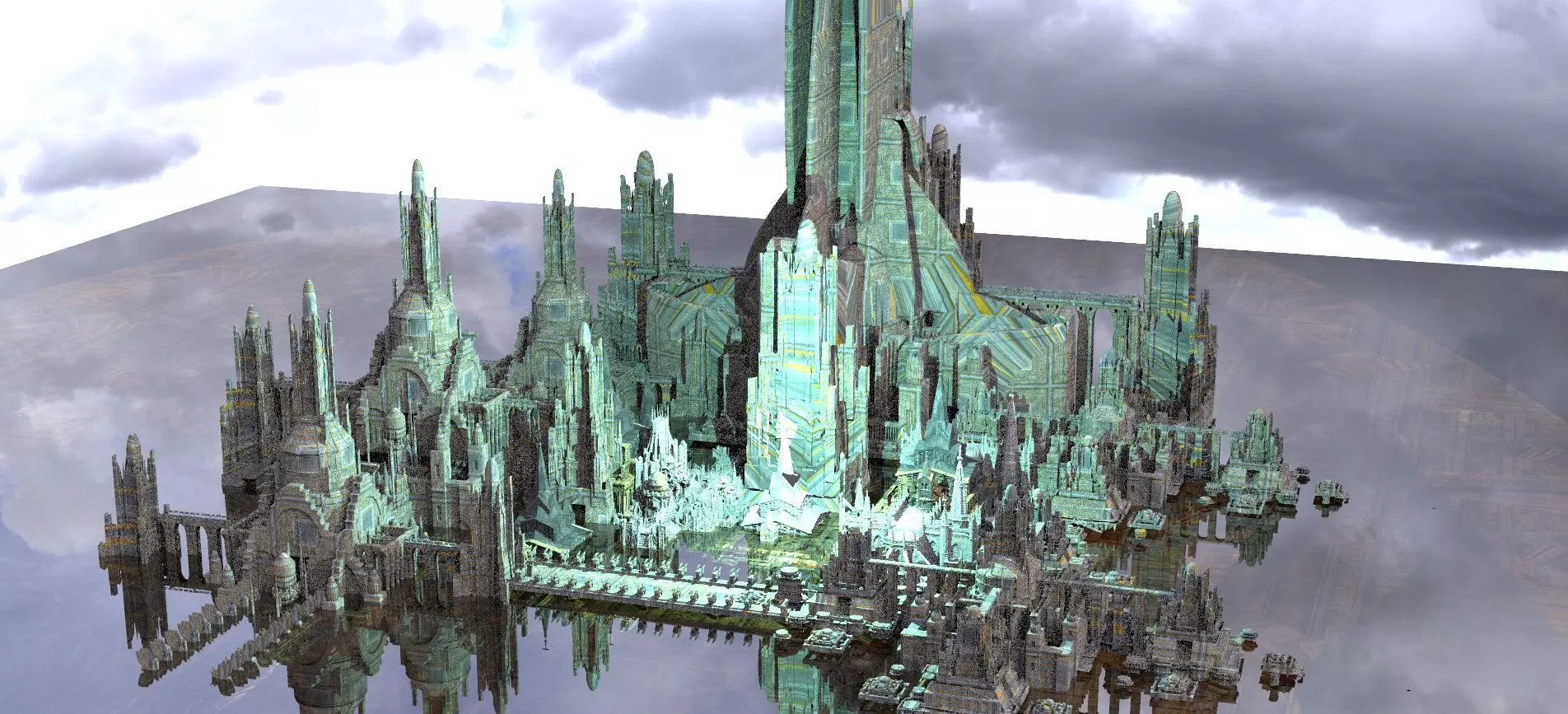 Sci-Fi Future city Warlords Base 3D model_0