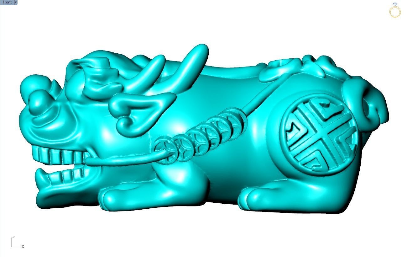 Pixiu Bracelet - Unicorn bracelet - N628 3D print model_6