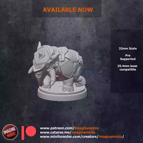 Armored Baby Elephantine 3D print model