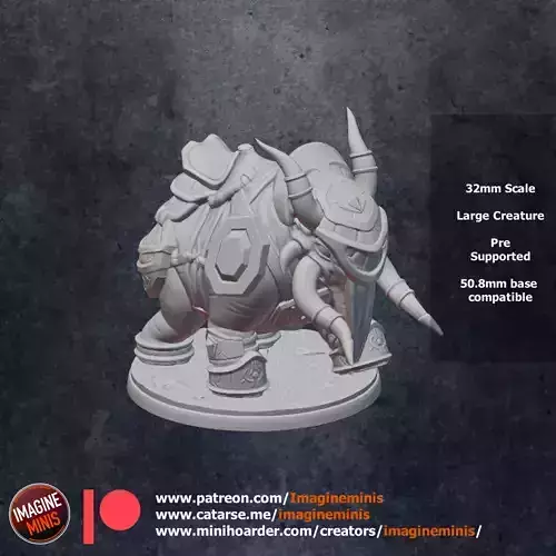Armored Elekk Mount 3D print model