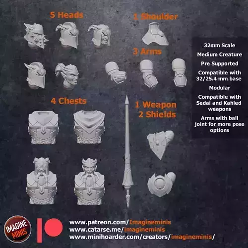 Modular Male Draenei - Complete Set 3D print model