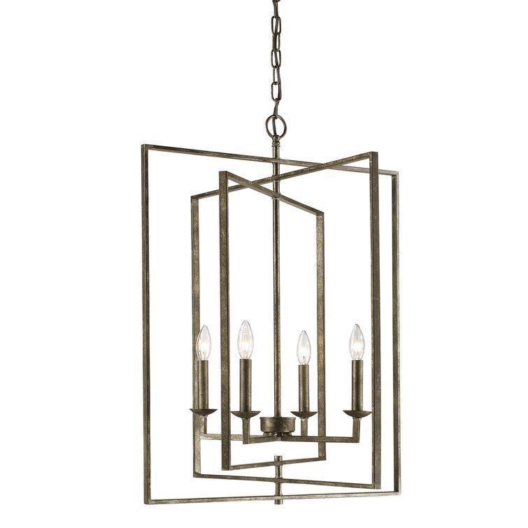 Maisie 4-Light Candle Style Chandelier - 2 Colour Low-poly 3D model_3