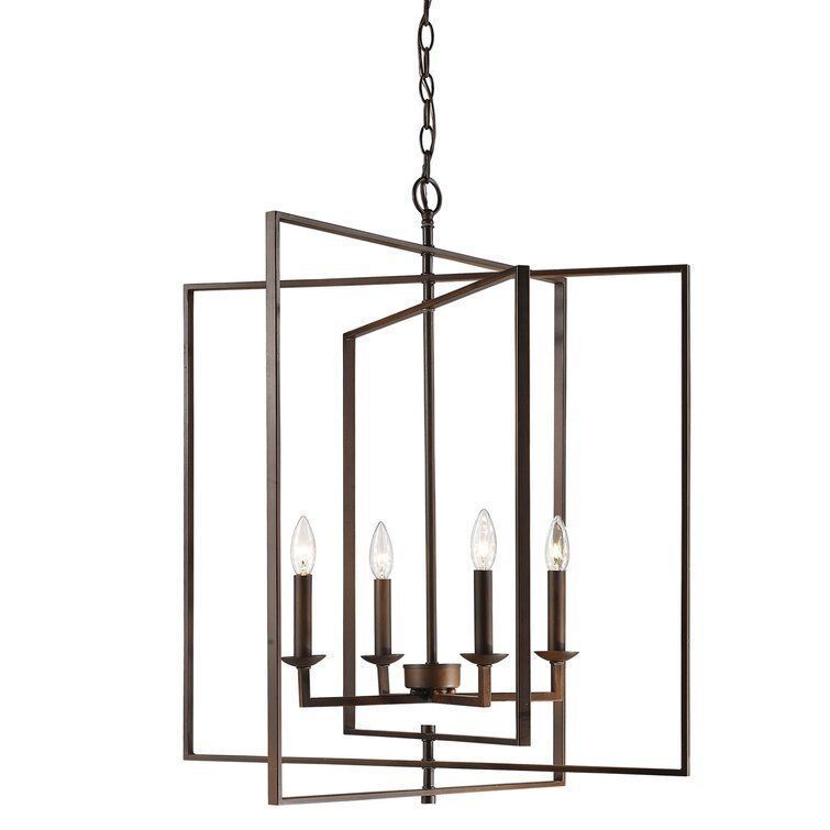 Maisie 4-Light Candle Style Chandelier - 2 Colour Low-poly 3D model_2
