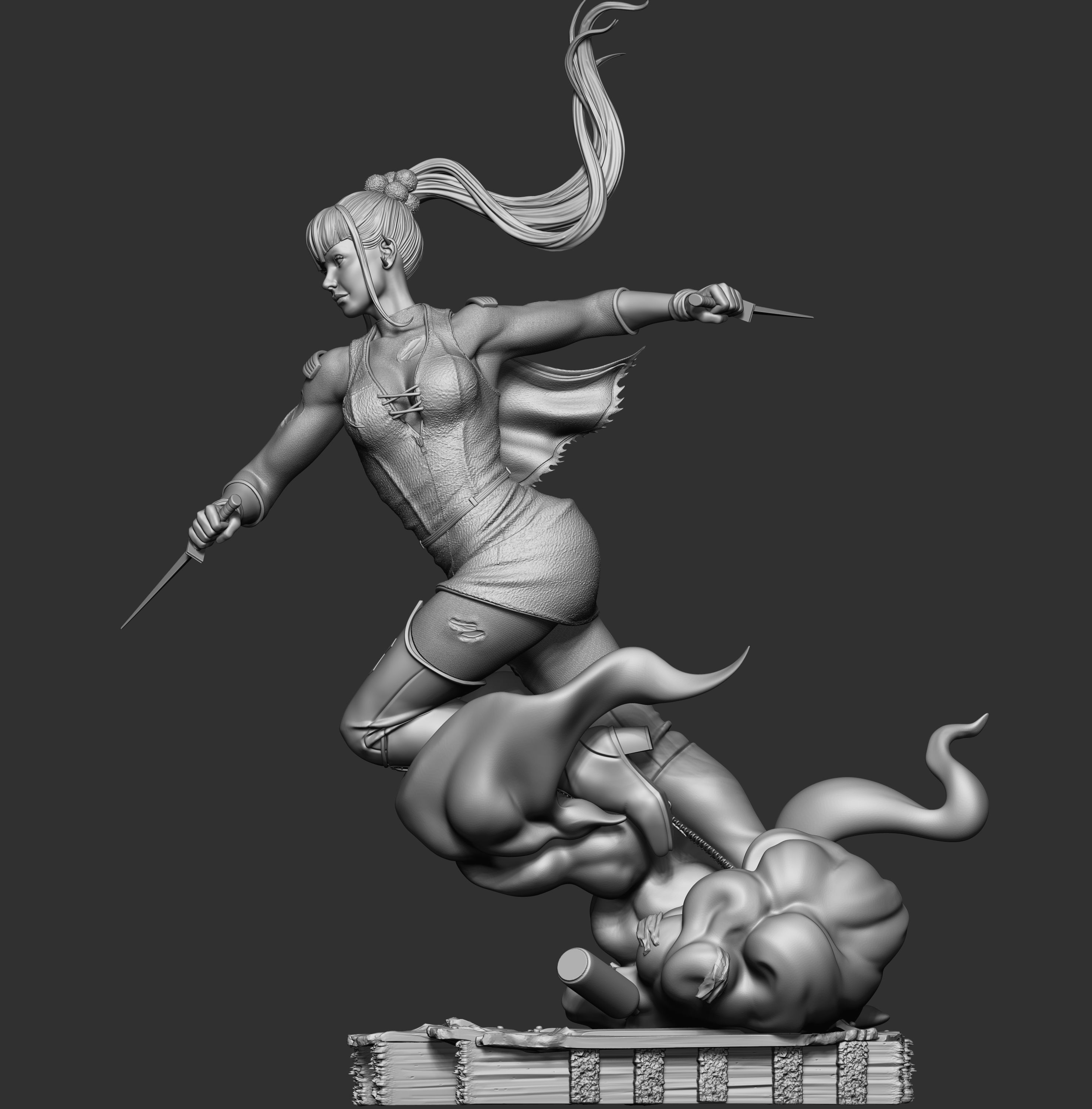 Harley Queen And Punchline 3D print model_9