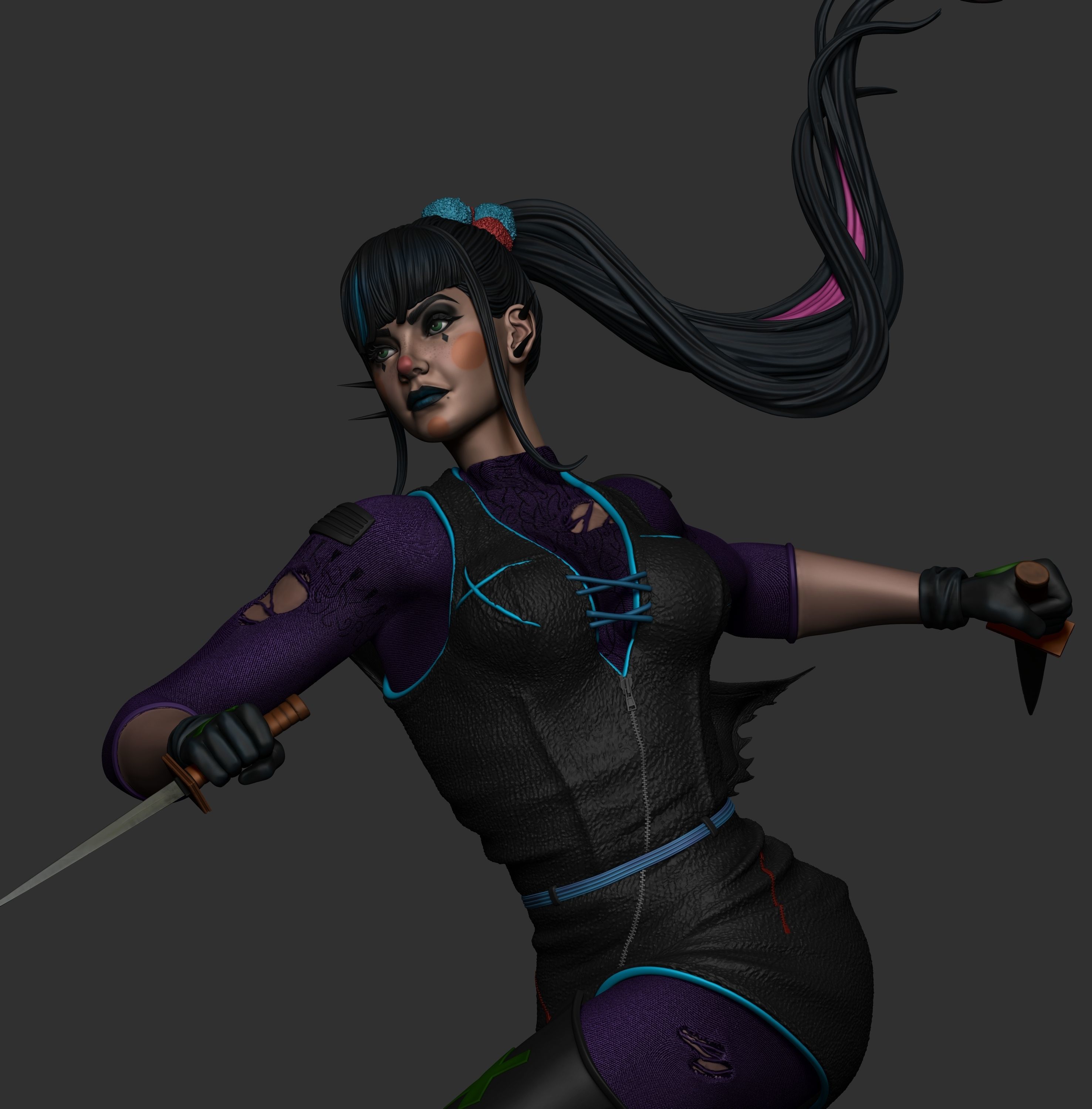 Harley Queen And Punchline 3D print model_8