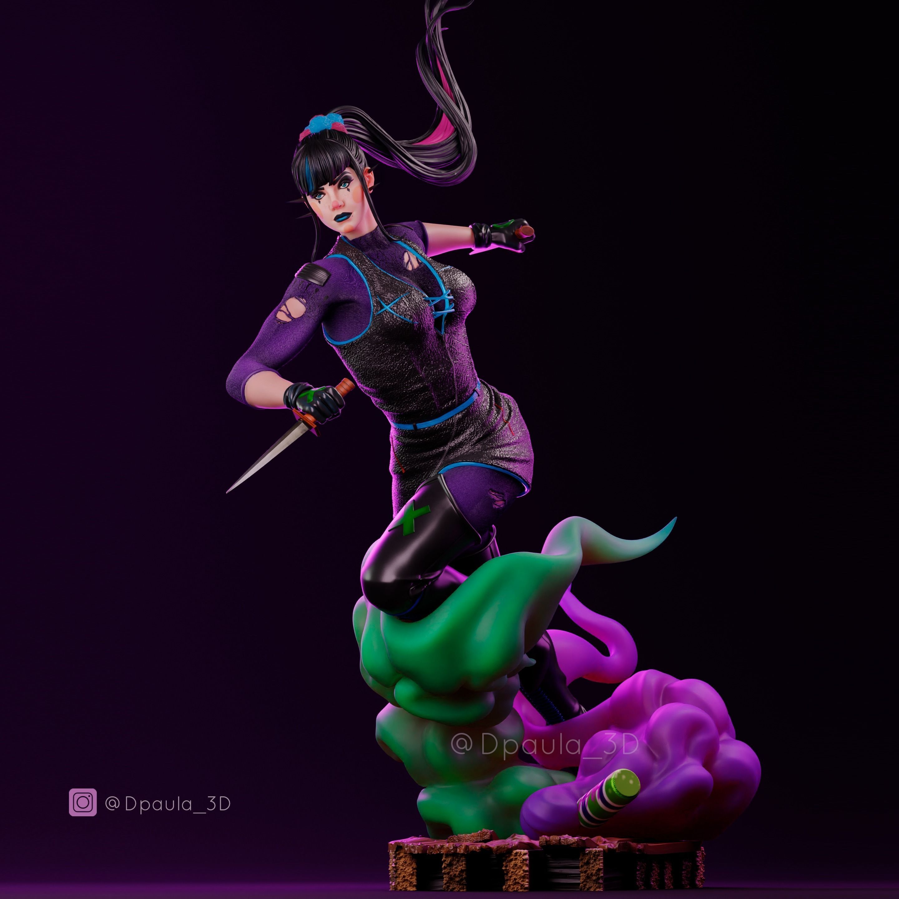 Harley Queen And Punchline 3D print model_6