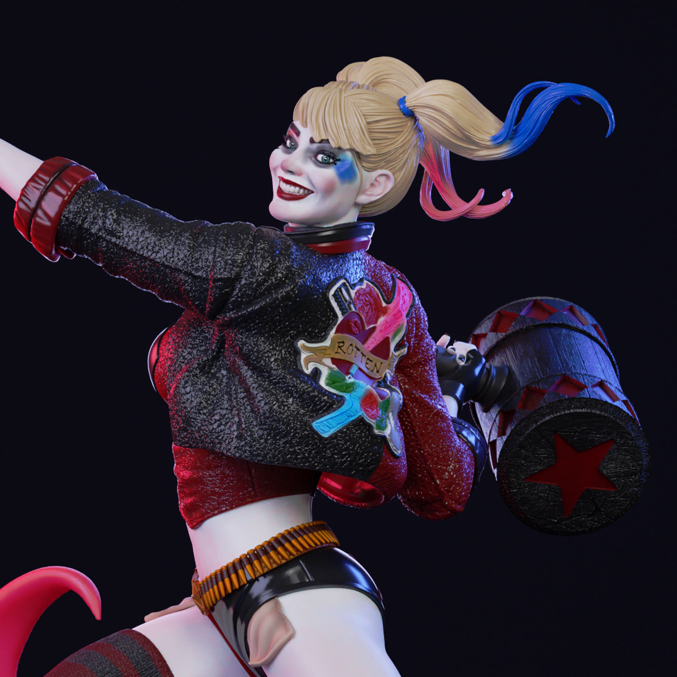 Harley Queen And Punchline 3D print model_1