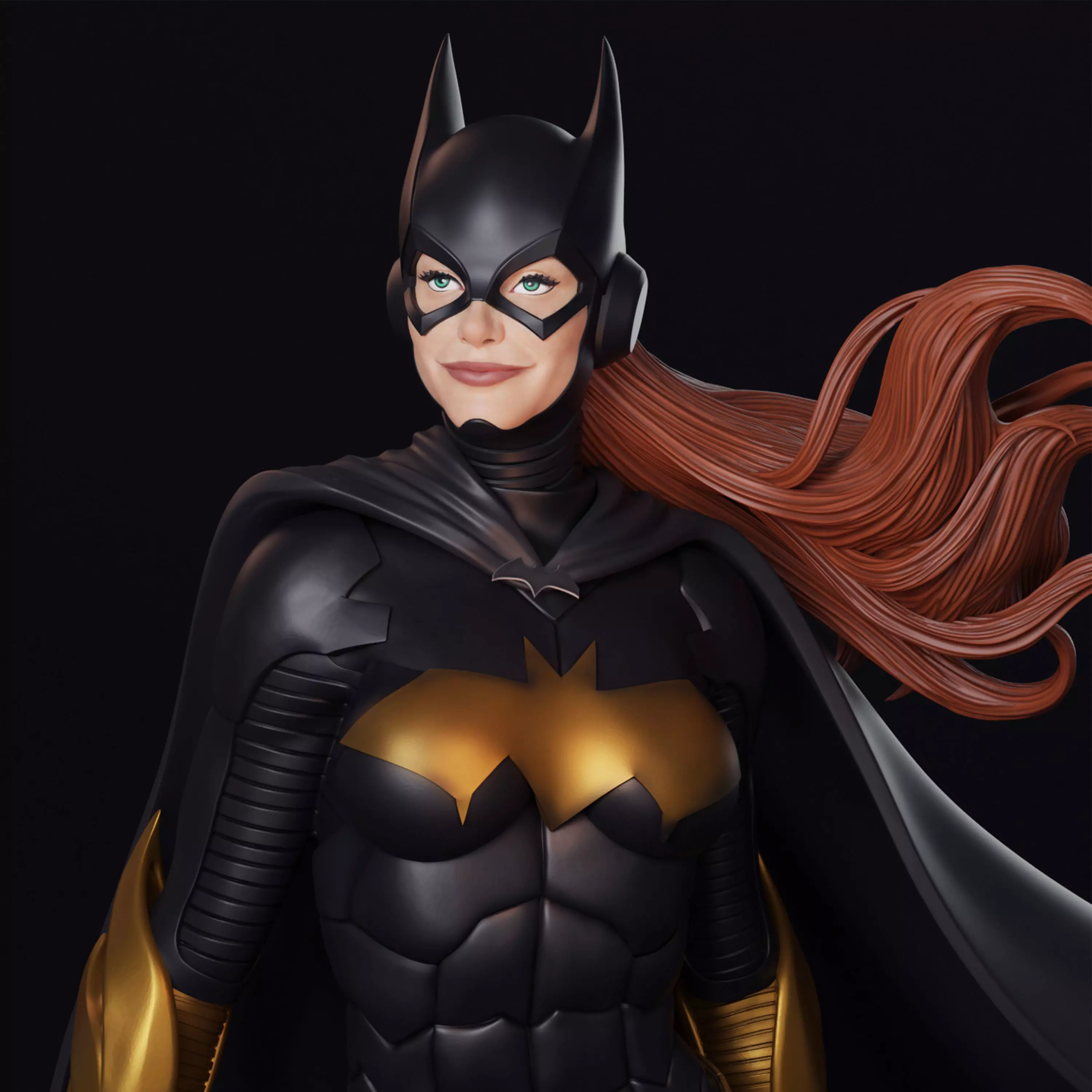 Batgirl statue 3D print model_0