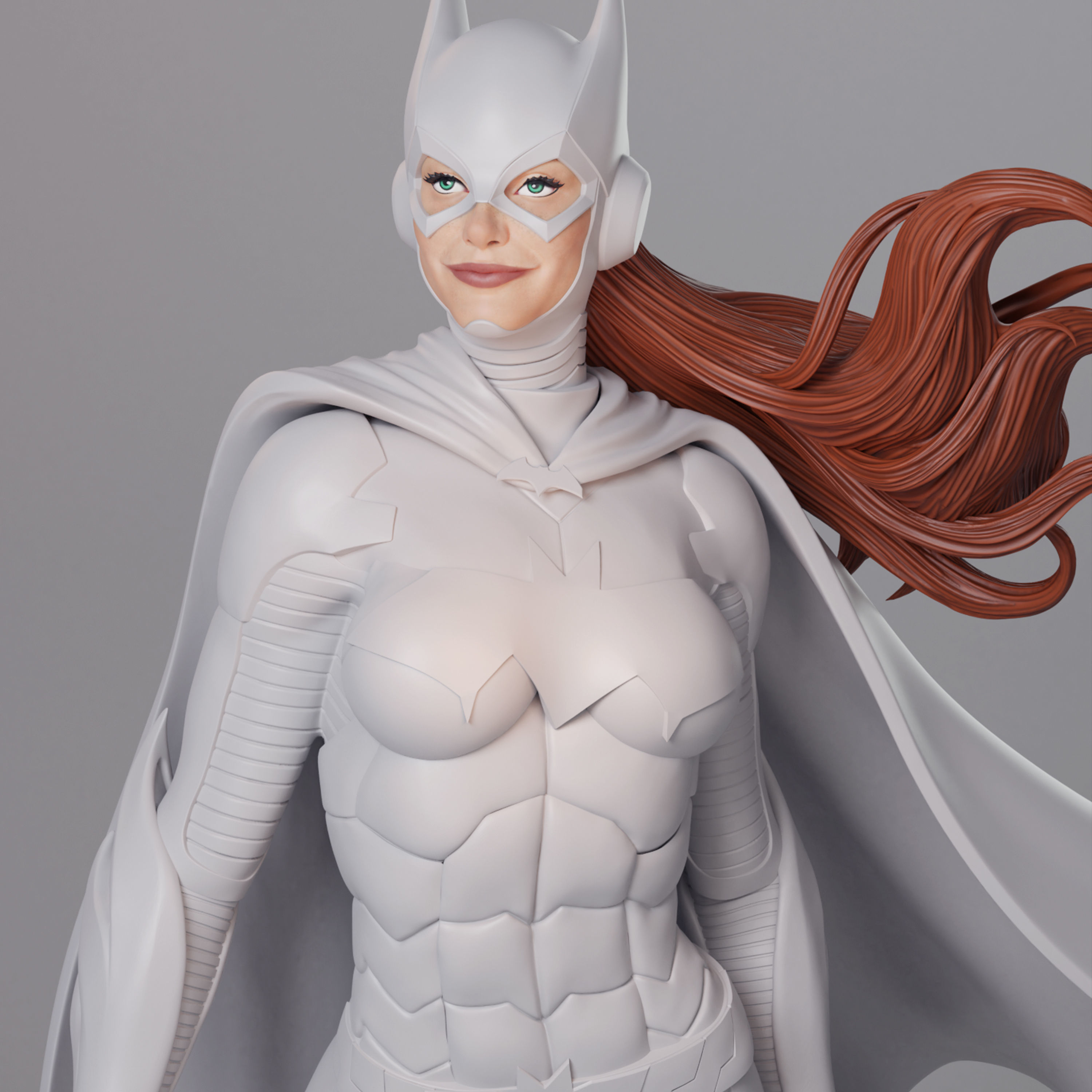 Batgirl statue 3D print model_4