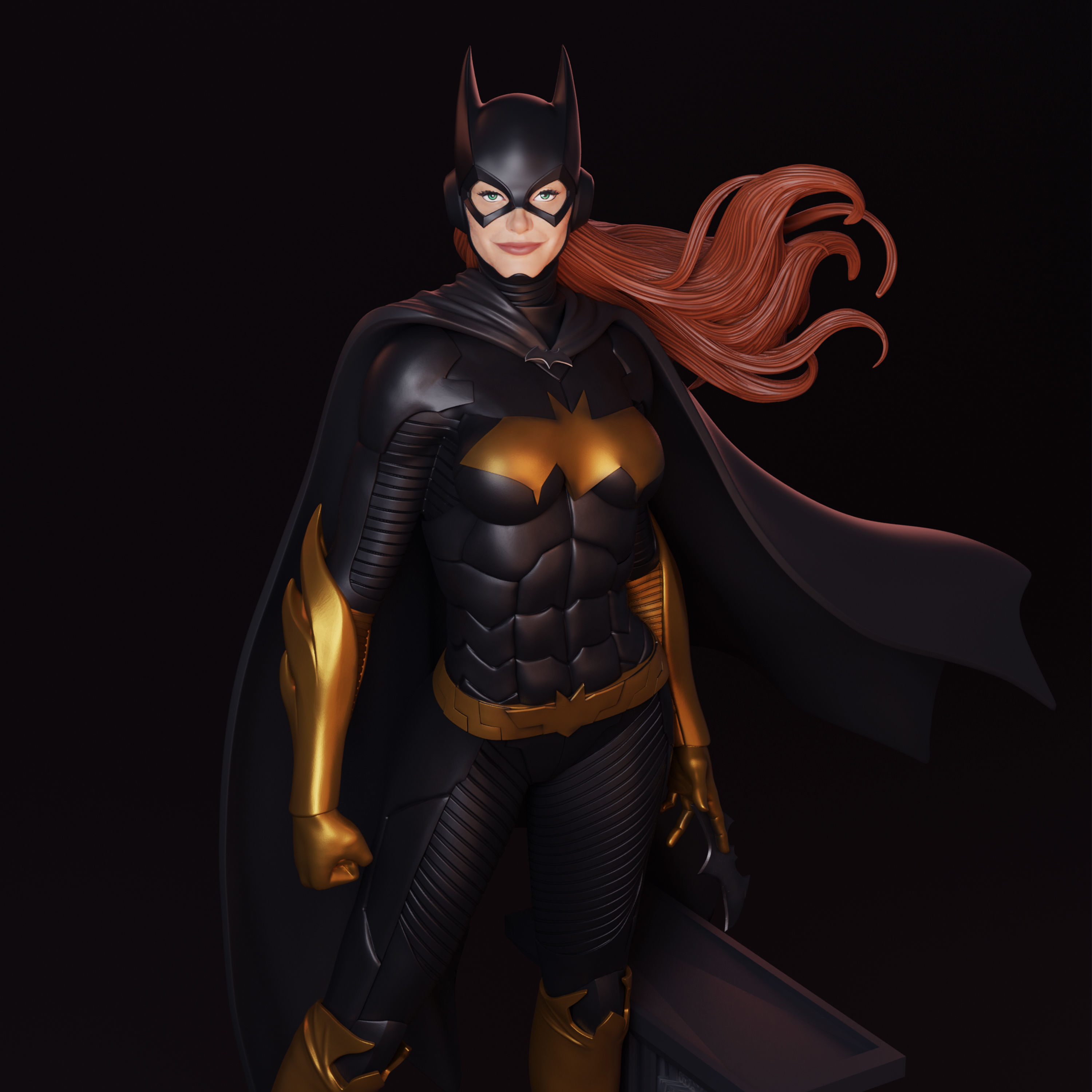 Batgirl statue 3D print model_1