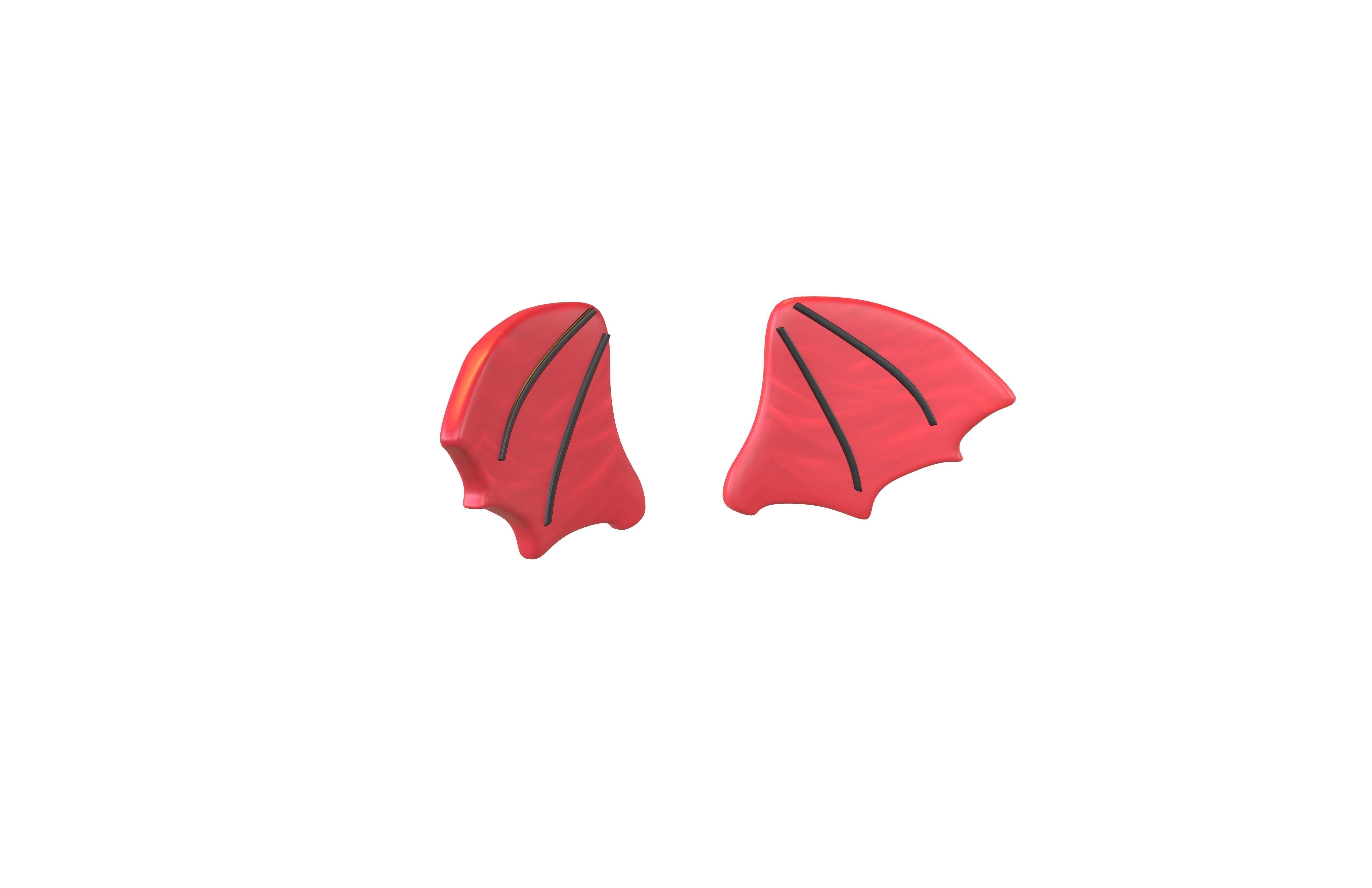 Devil Wing V1 001 Low-poly 3D model_1