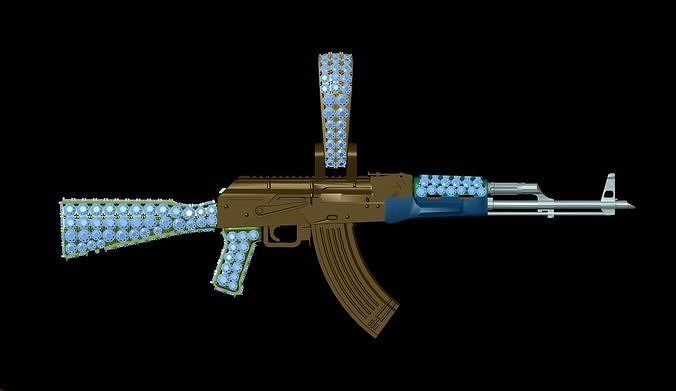 GUN AK 47 3D print model