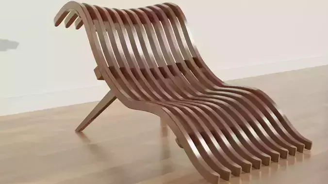 Simple wooden chair