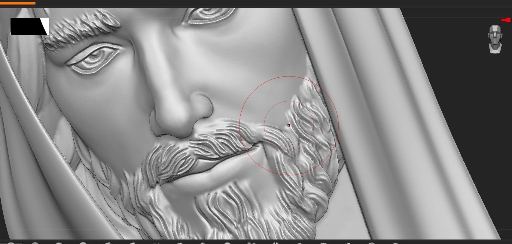 Jesus Head pendant 3D print model_7