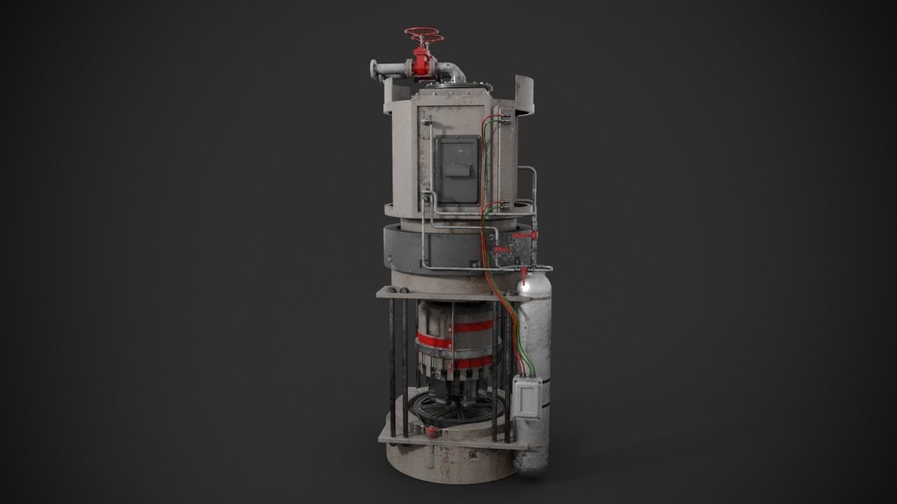 Machinery device 3D model_4