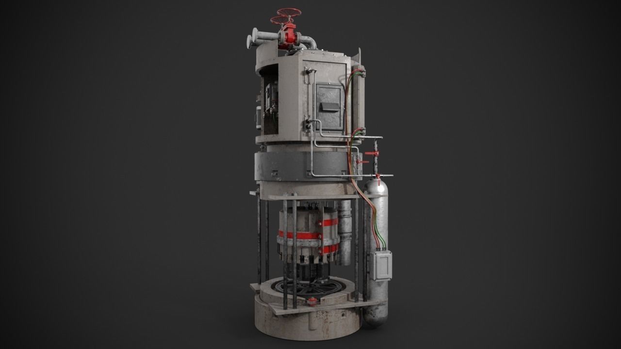 Machinery device 3D model_2
