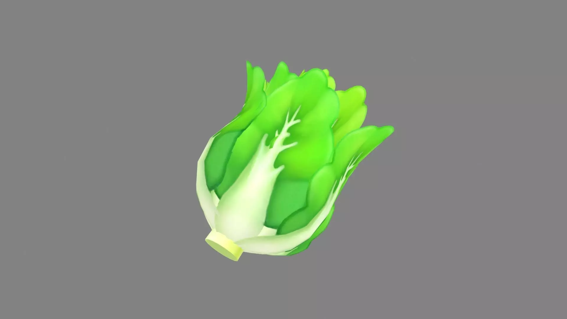 Cartoon cabbage - greens - vegetable Low-poly 3D model