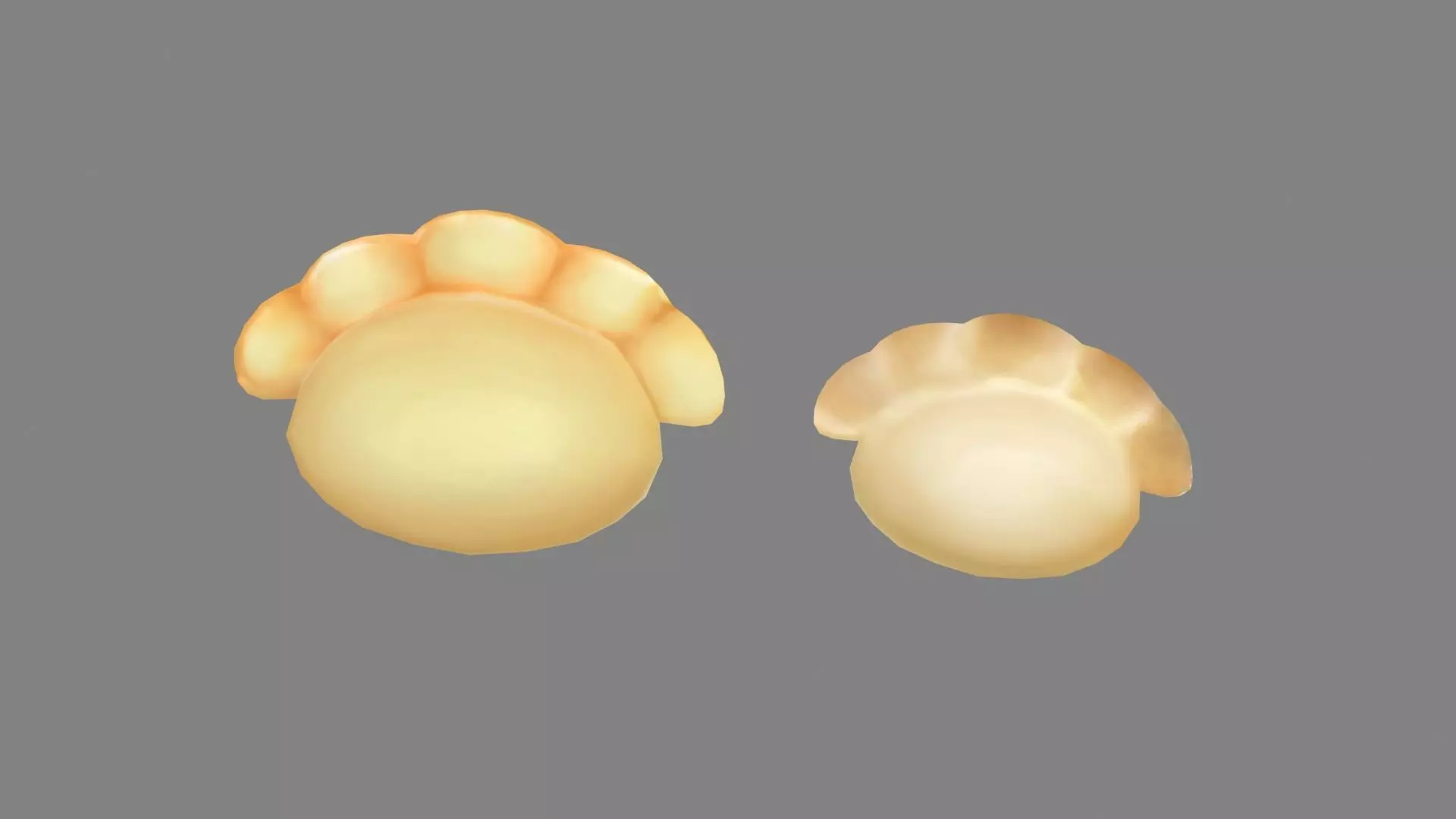 Cartoon Chinese Food - Dumplings Low-poly 3D model
