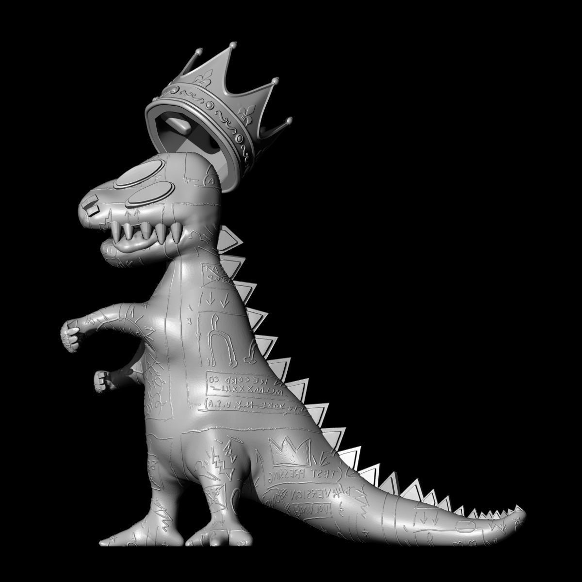 Basquait 3d modeling for 3d print 3D print model_6