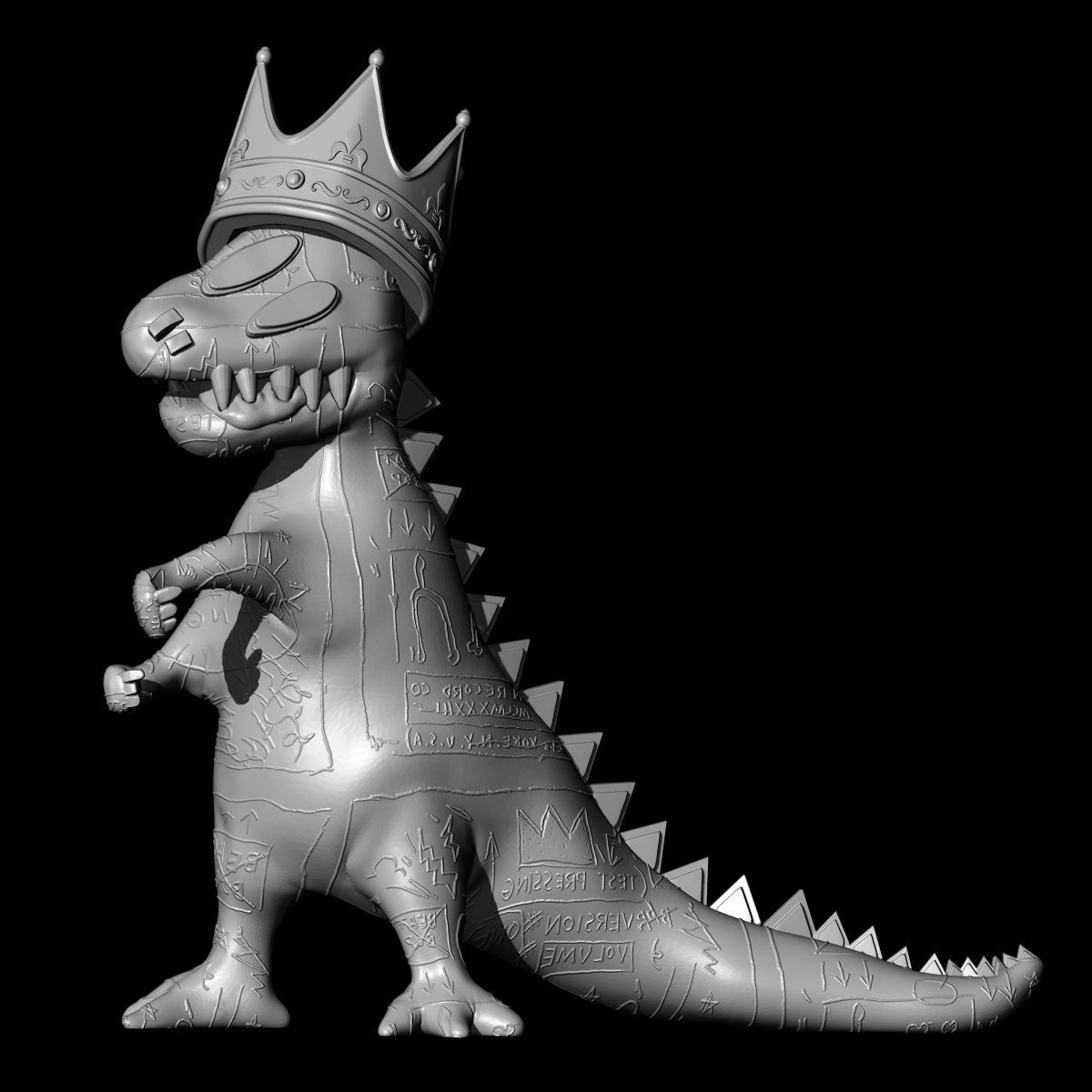 Basquait 3d modeling for 3d print 3D print model_4