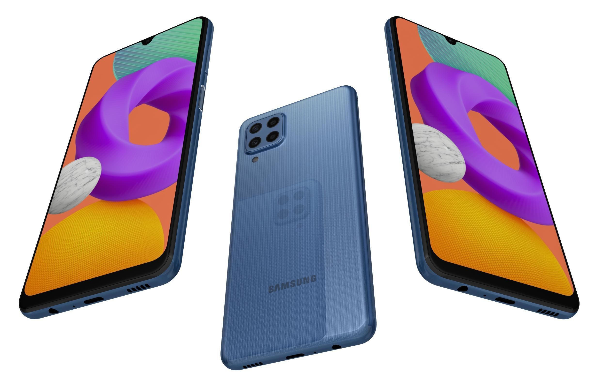 Samsung Galaxy M22 Light Blue 3D model_2