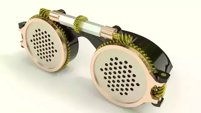 Stempunk automatic glasses 3D model