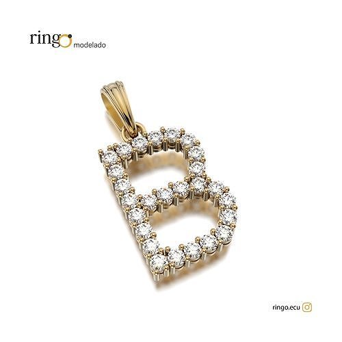 Letter Pendant Tennis B 3D print model