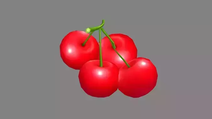 Cartoon cherry - fruit