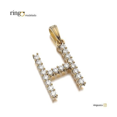 Letter Pendant Tennis H 3D print model