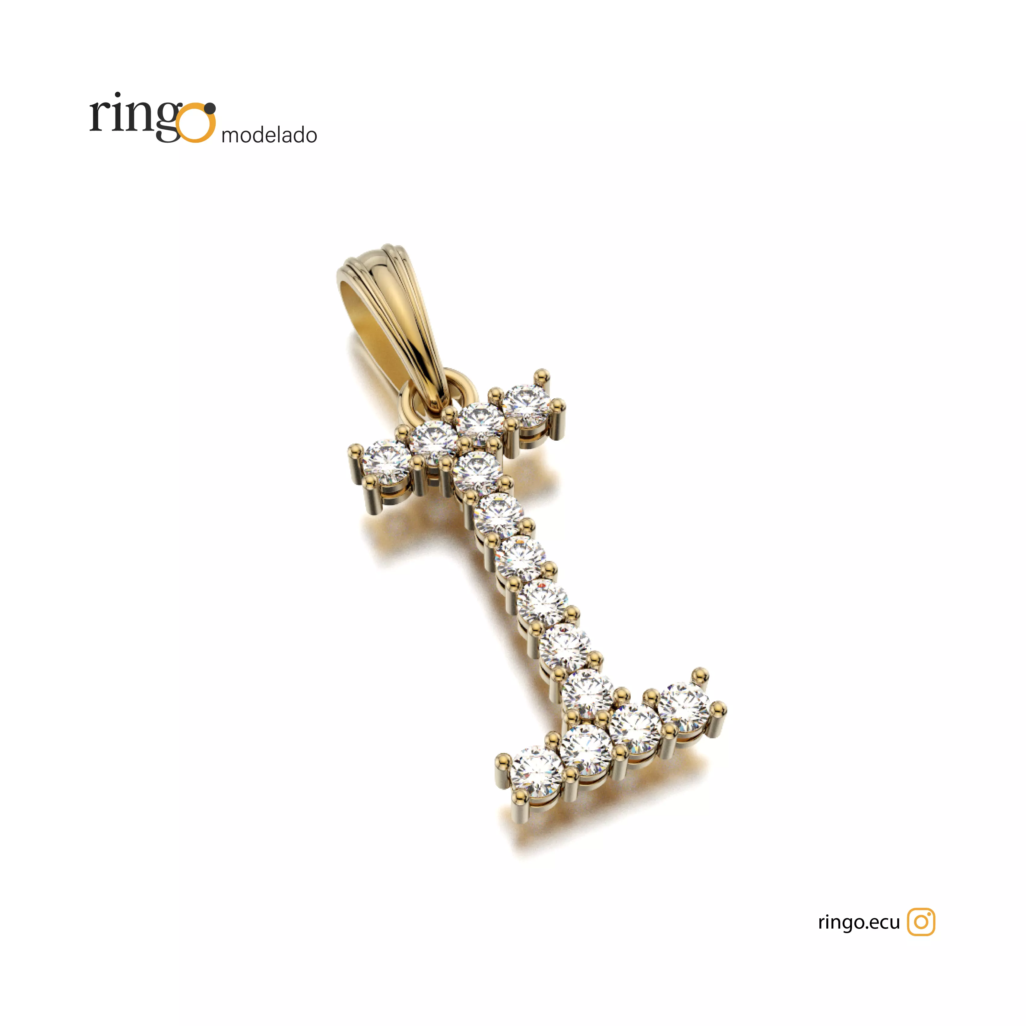 Letter Pendant Tennis I 3D print model