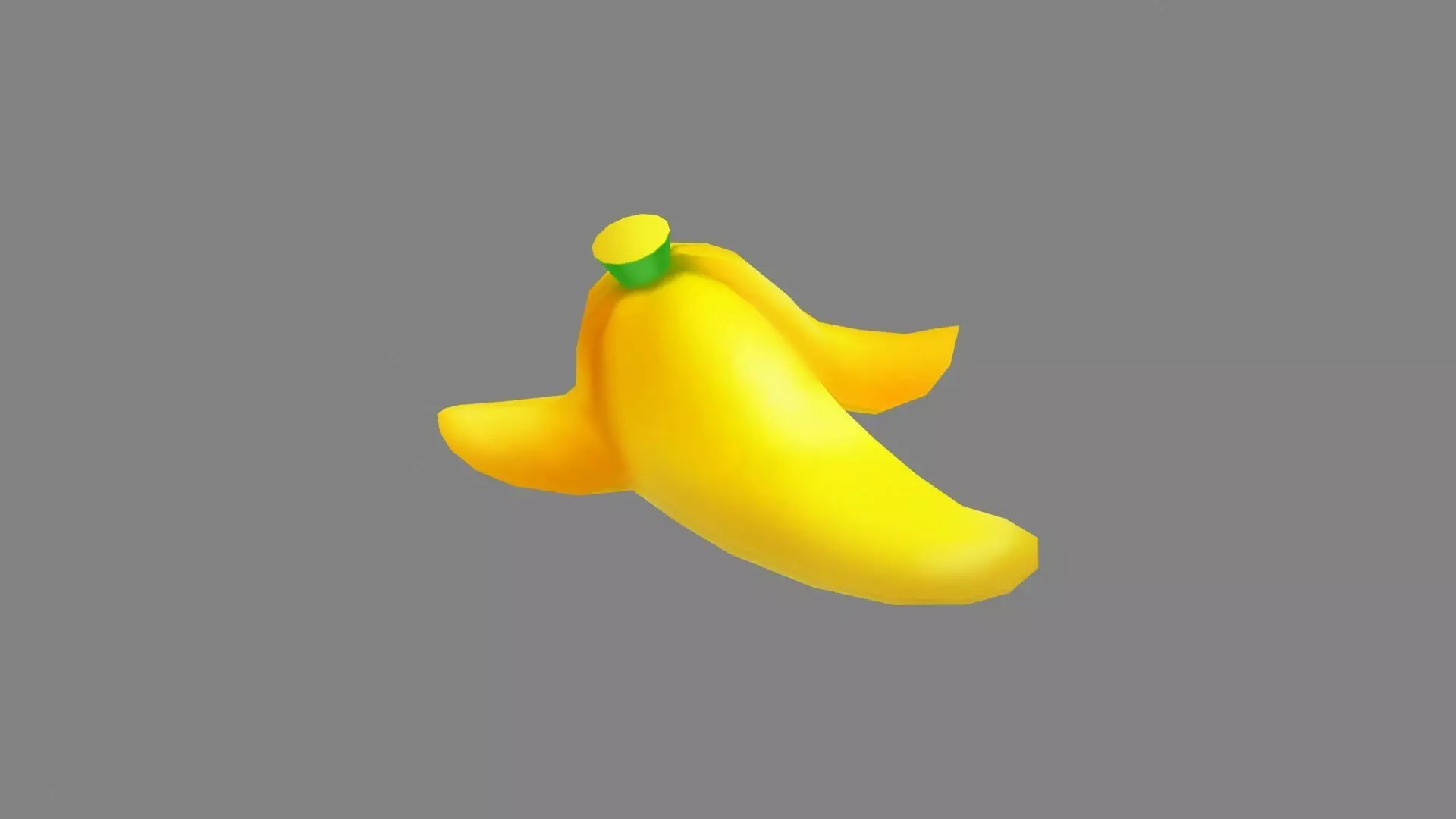 Cartoon banana peel Low-poly 3D model_0