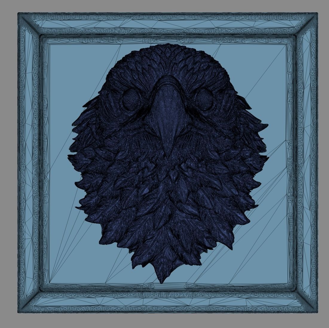 Eagle Golden Head 3D print model_5