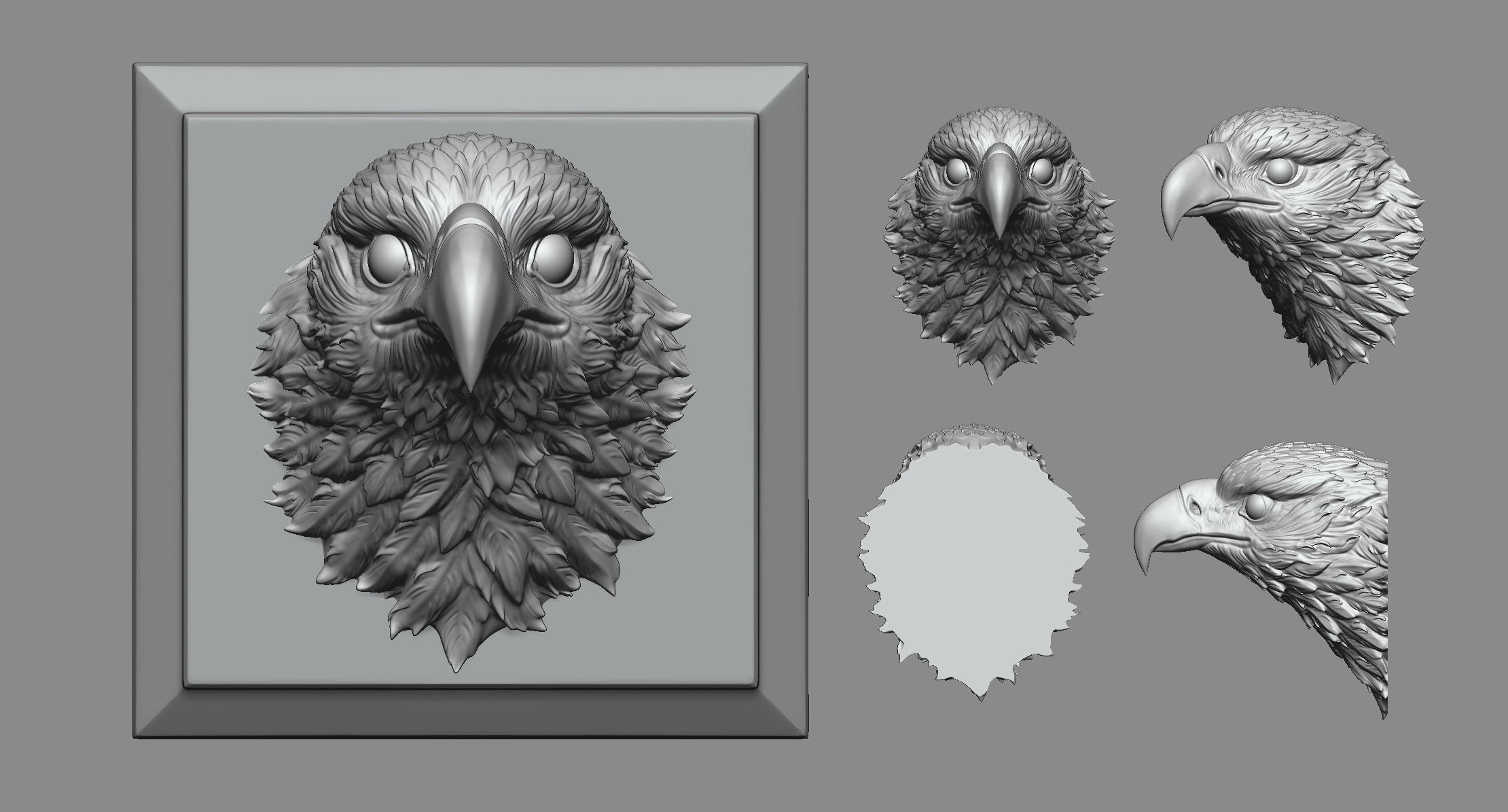 Eagle Golden Head 3D print model_4