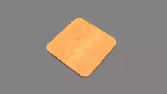 Cartoon square wooden board - cutting board