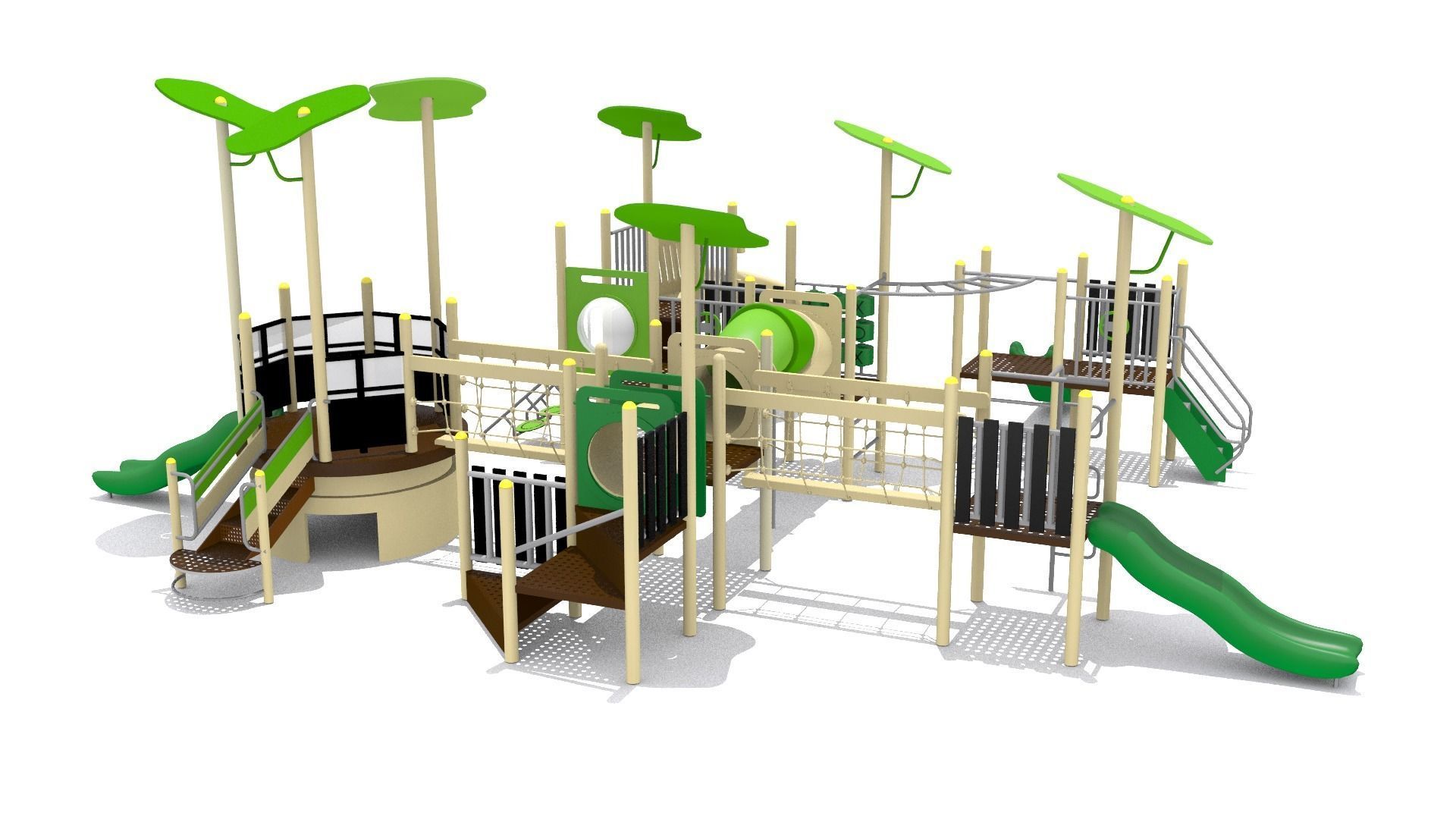 Garden Playground Low-poly 3D model_3