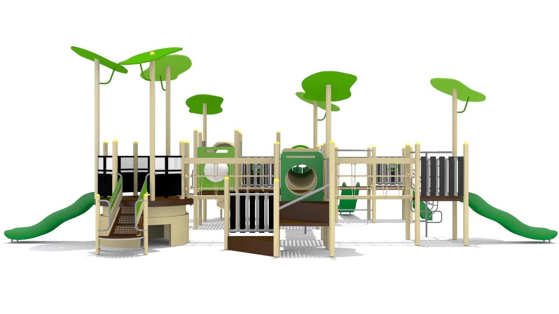 Garden Playground Low-poly 3D model_7