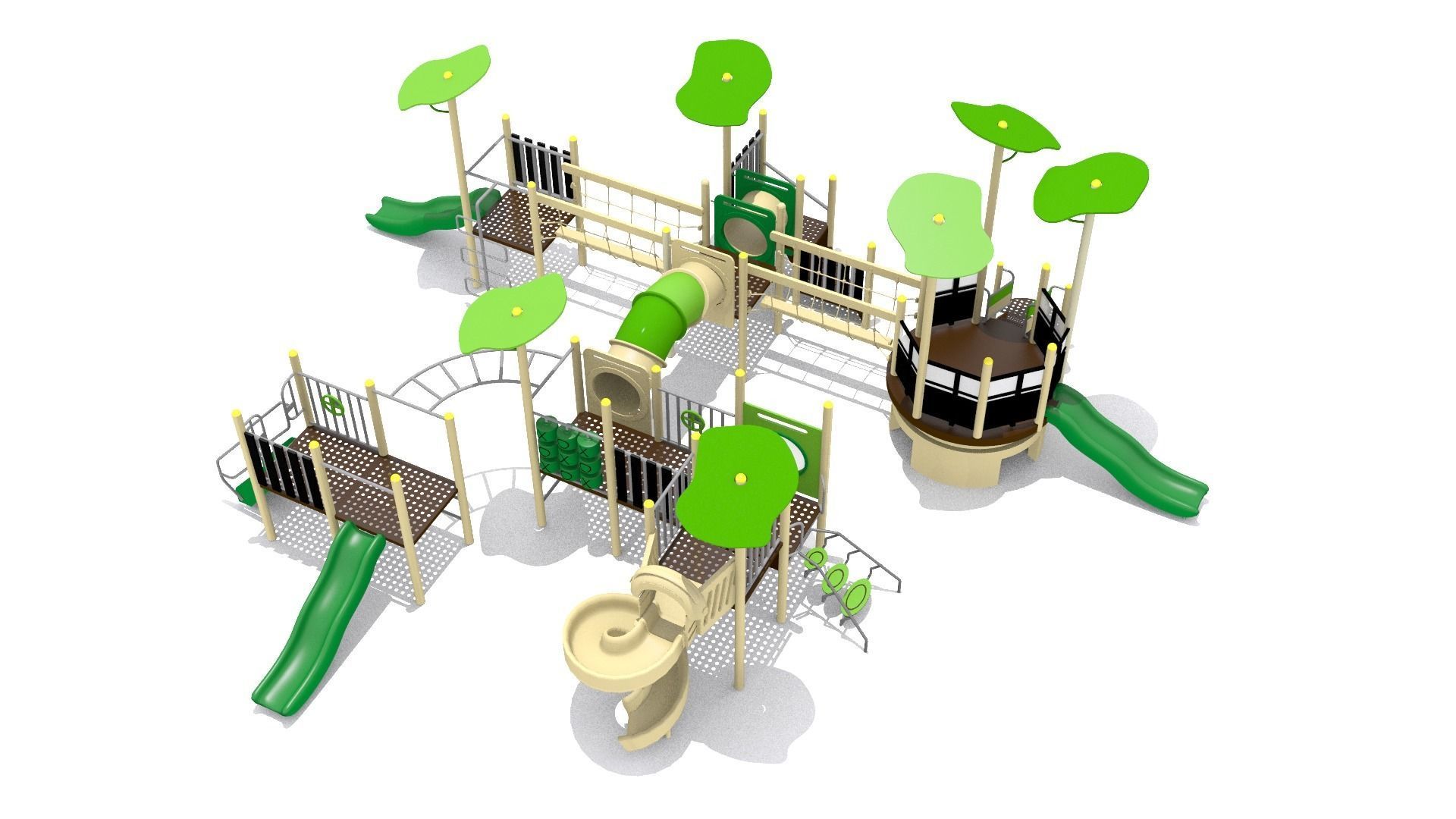 Garden Playground Low-poly 3D model_9