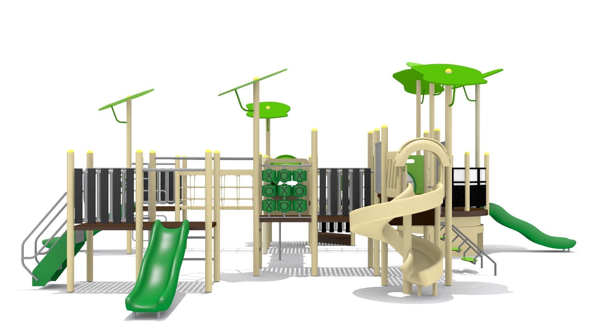Garden Playground Low-poly 3D model_5