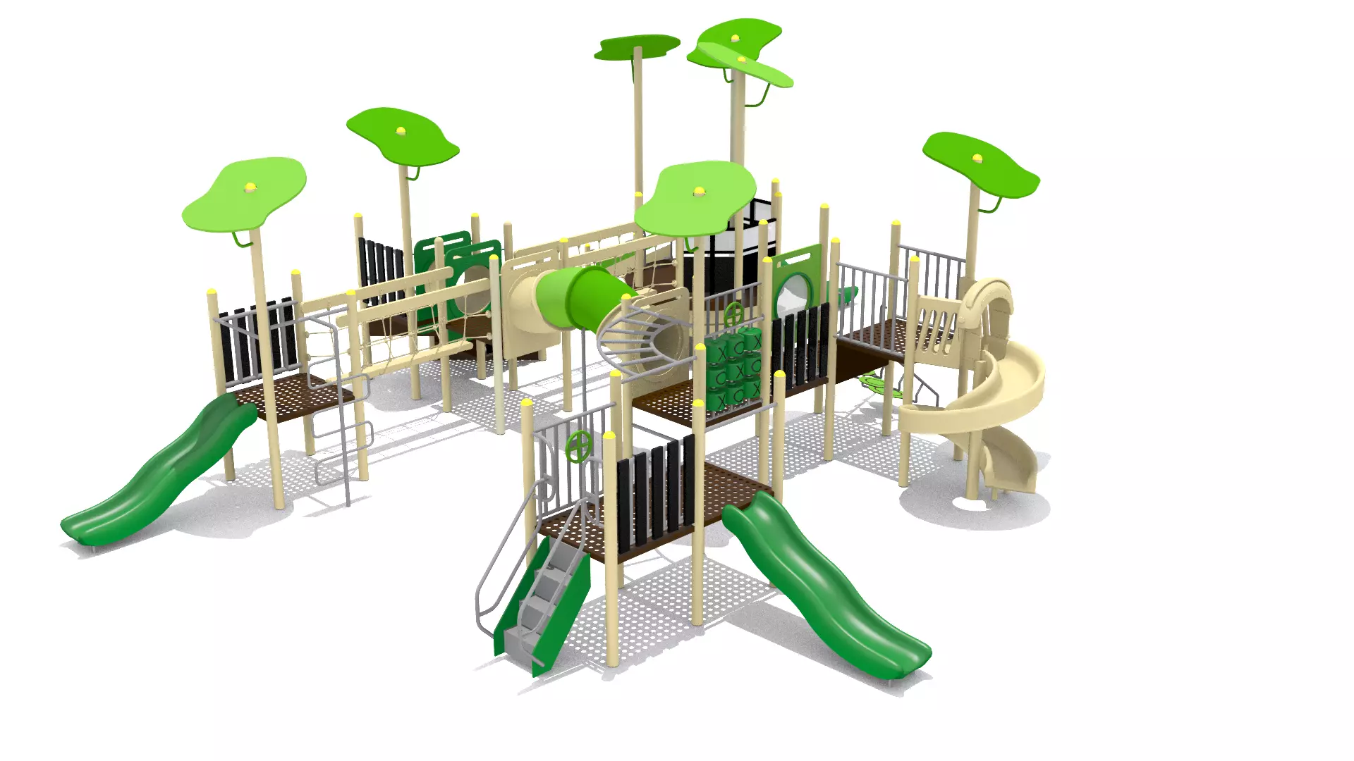 Garden Playground Low-poly 3D model_0