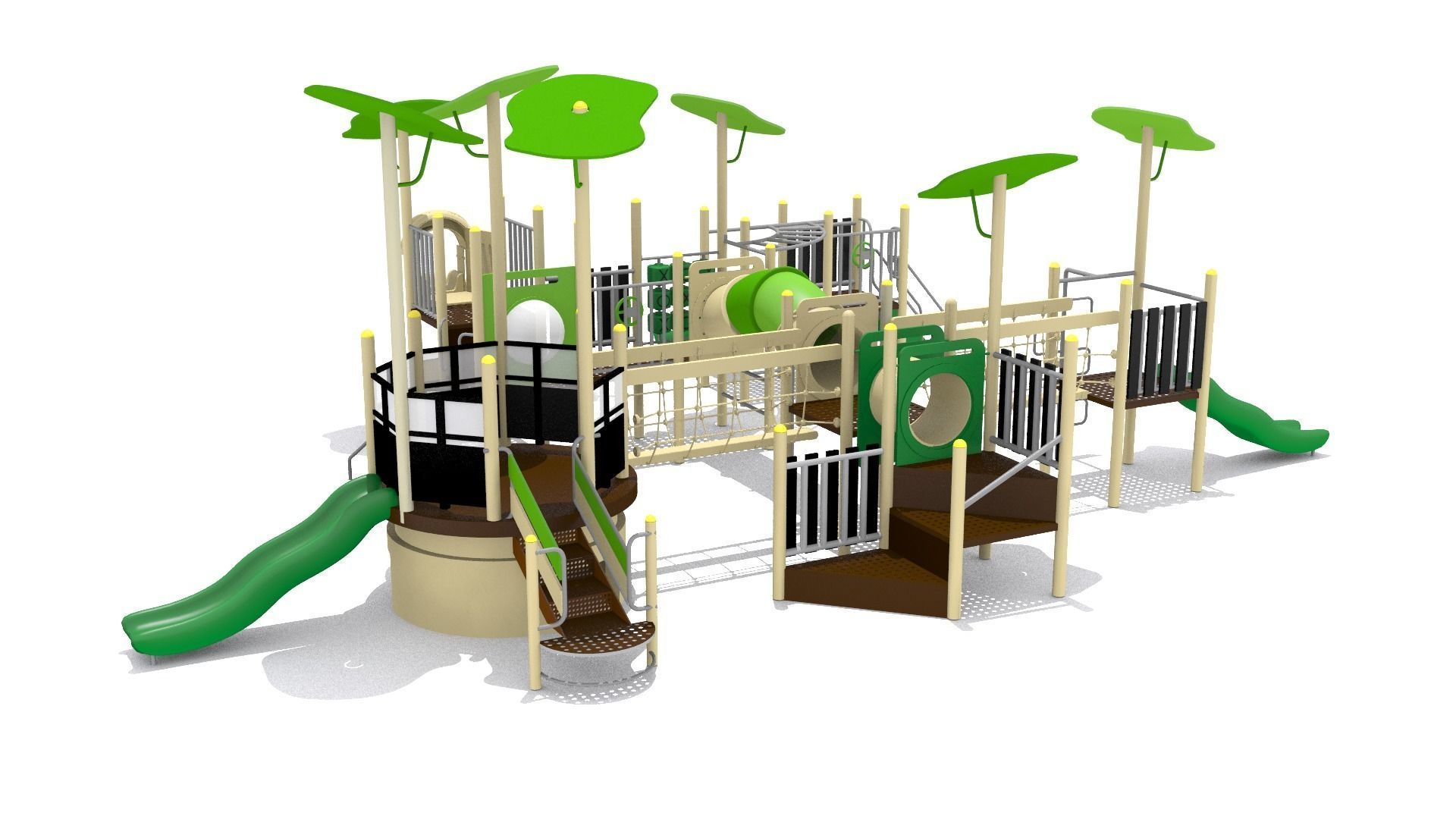 Garden Playground Low-poly 3D model_2