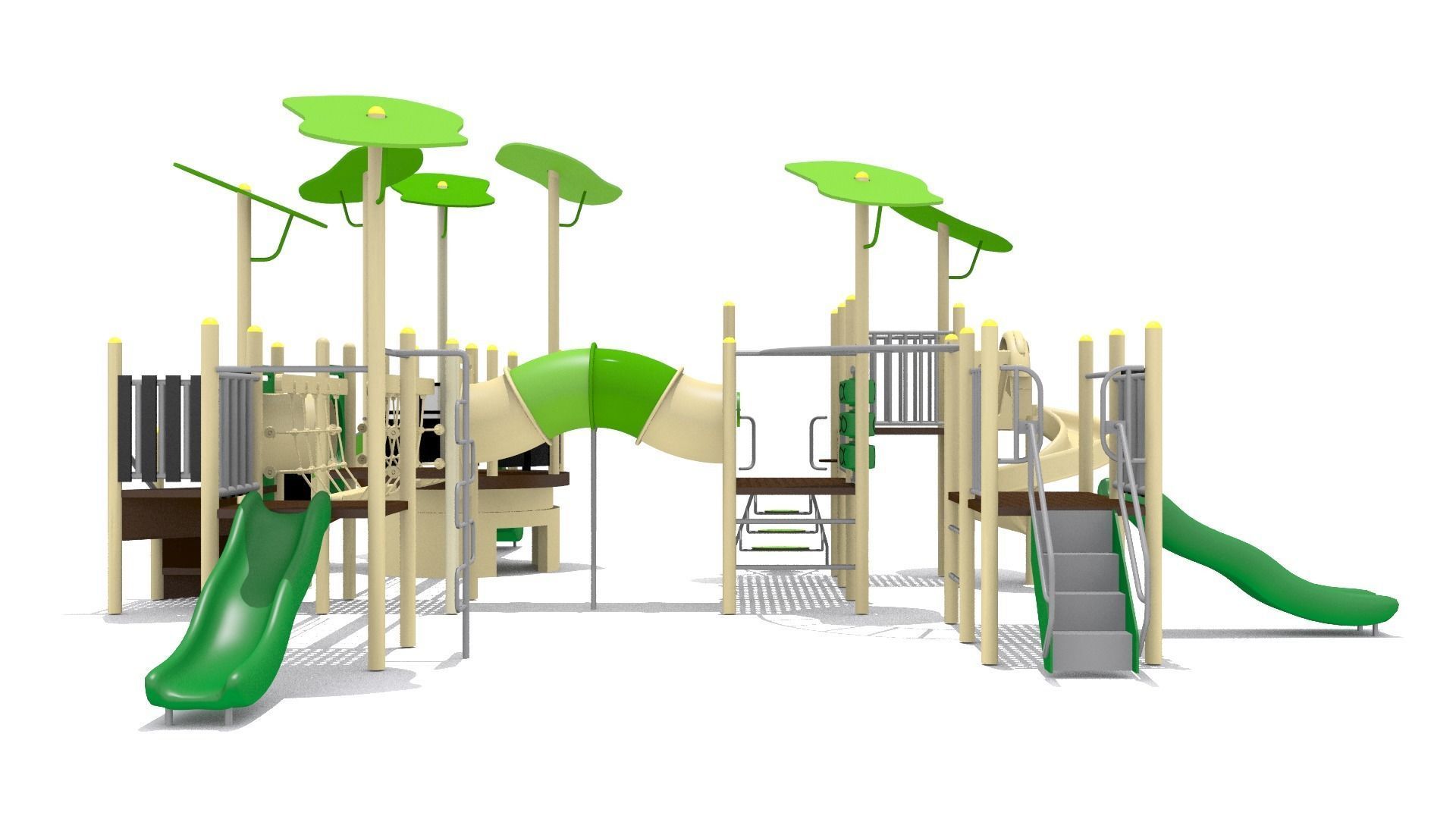 Garden Playground Low-poly 3D model_6