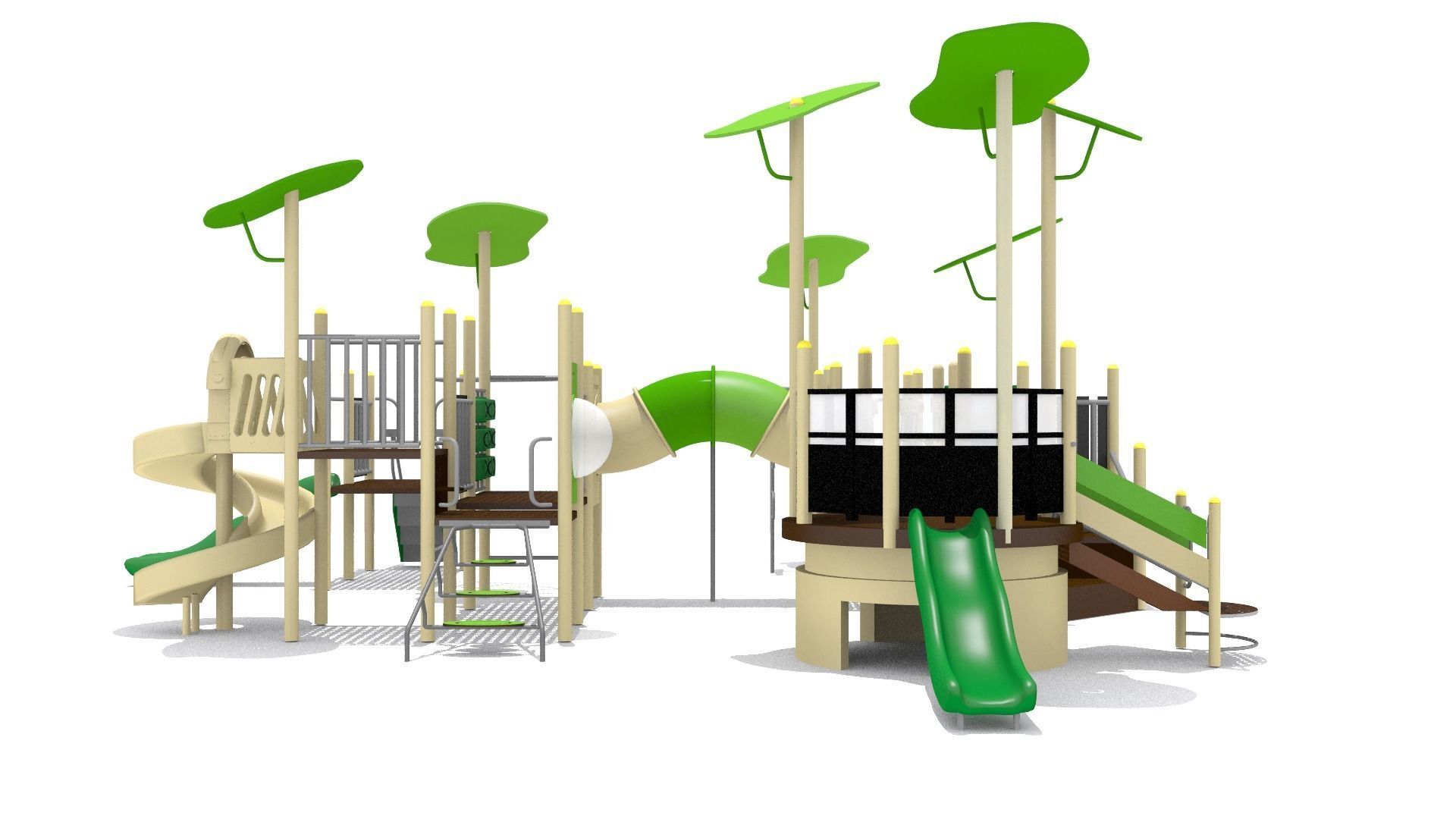 Garden Playground Low-poly 3D model_8