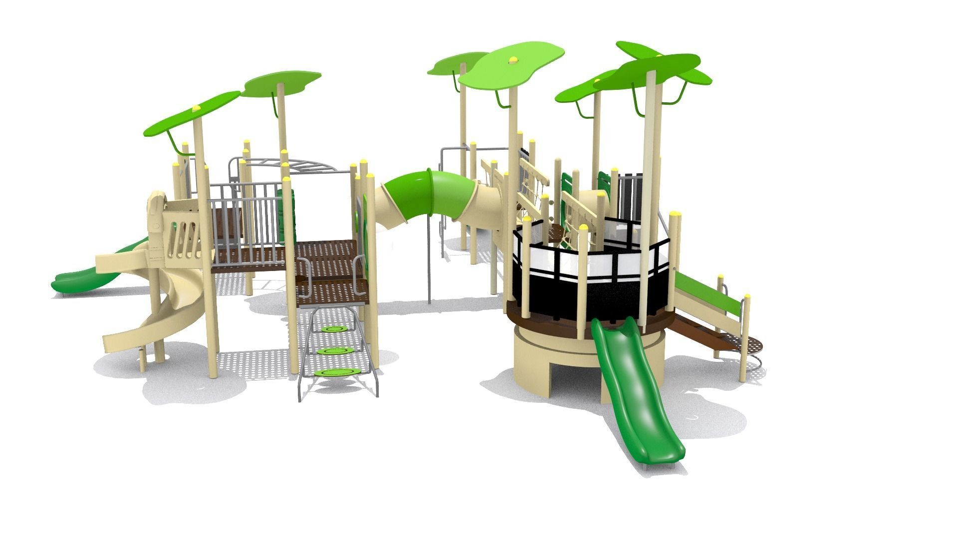 Garden Playground Low-poly 3D model_1
