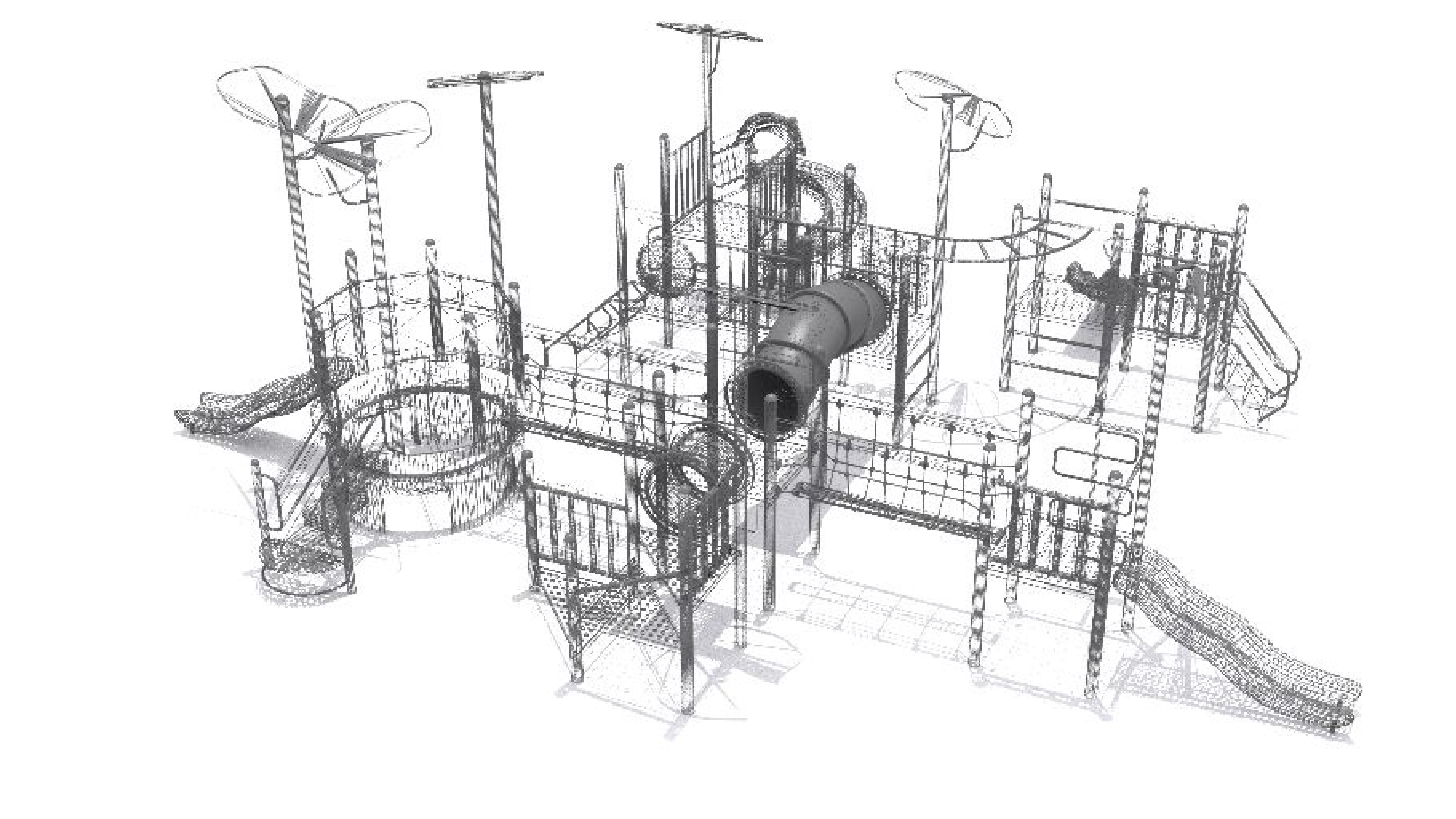 Garden Playground Low-poly 3D model_11