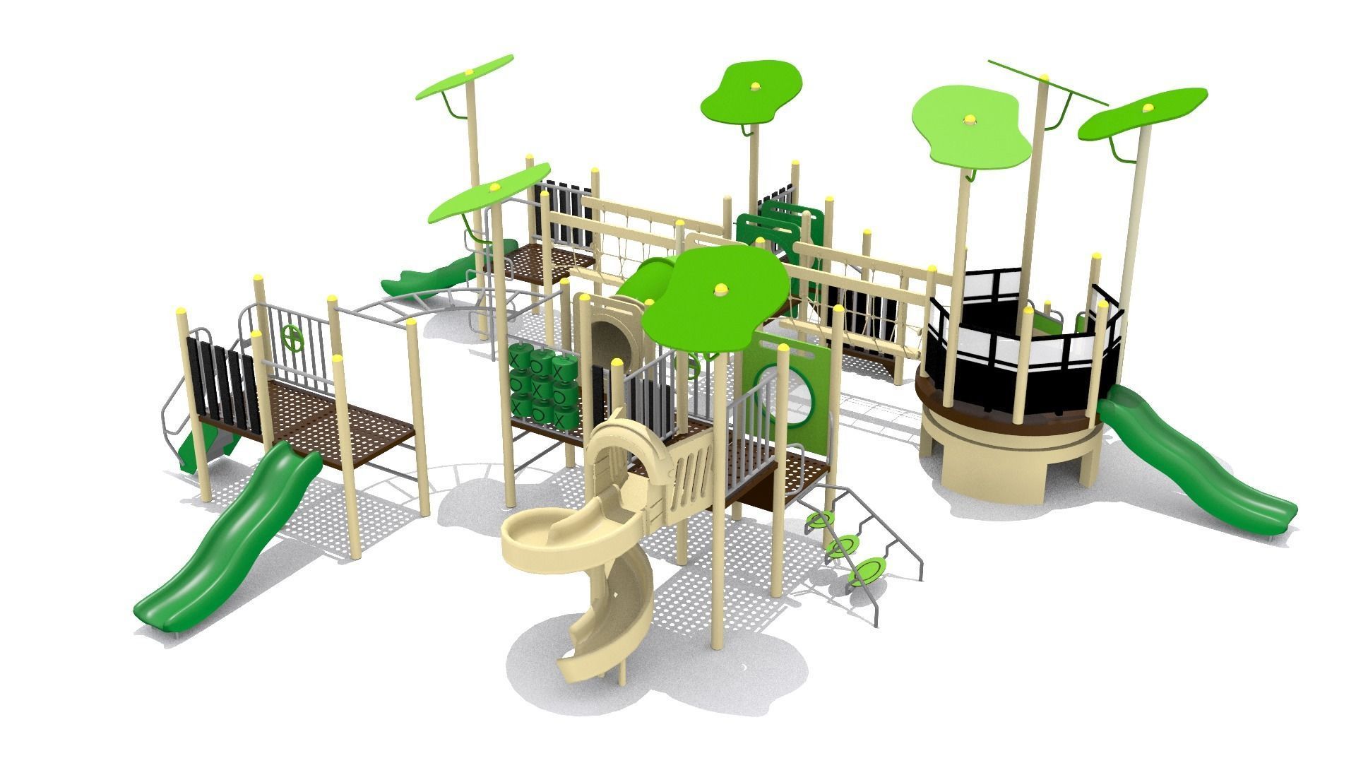 Garden Playground Low-poly 3D model_4
