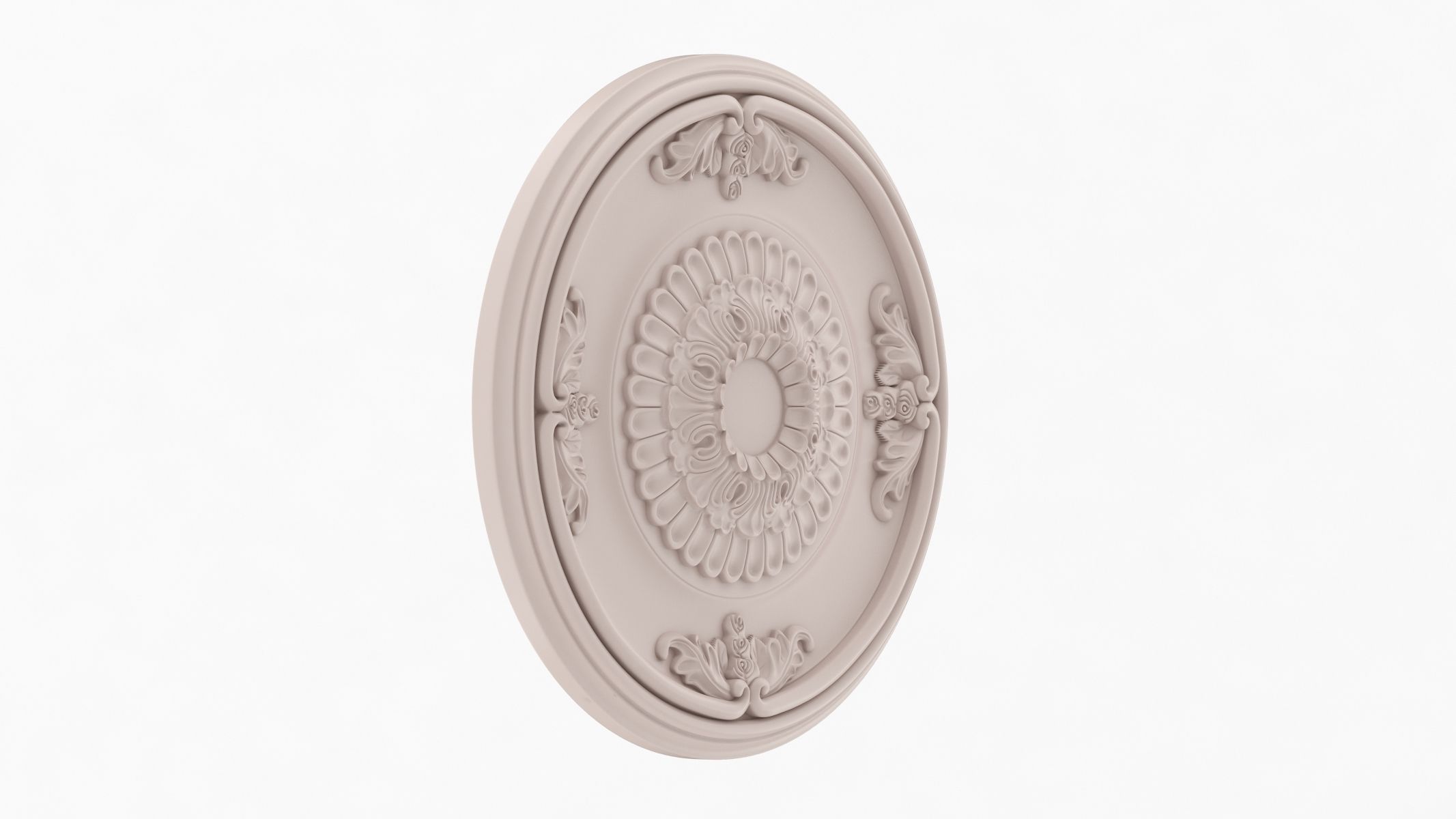Classic Ceiling Medallion 60 3D model_1