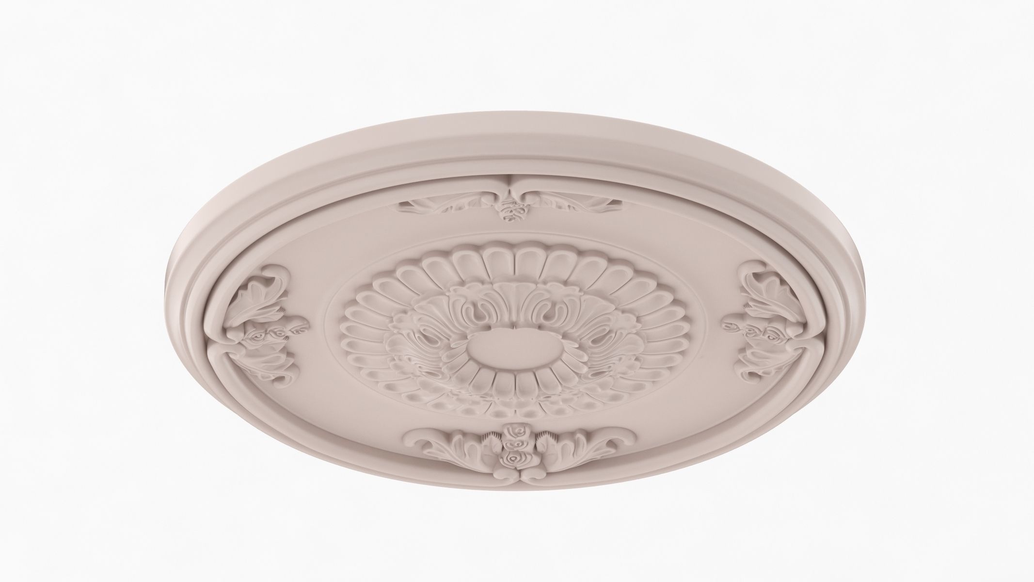 Classic Ceiling Medallion 60 3D model_3