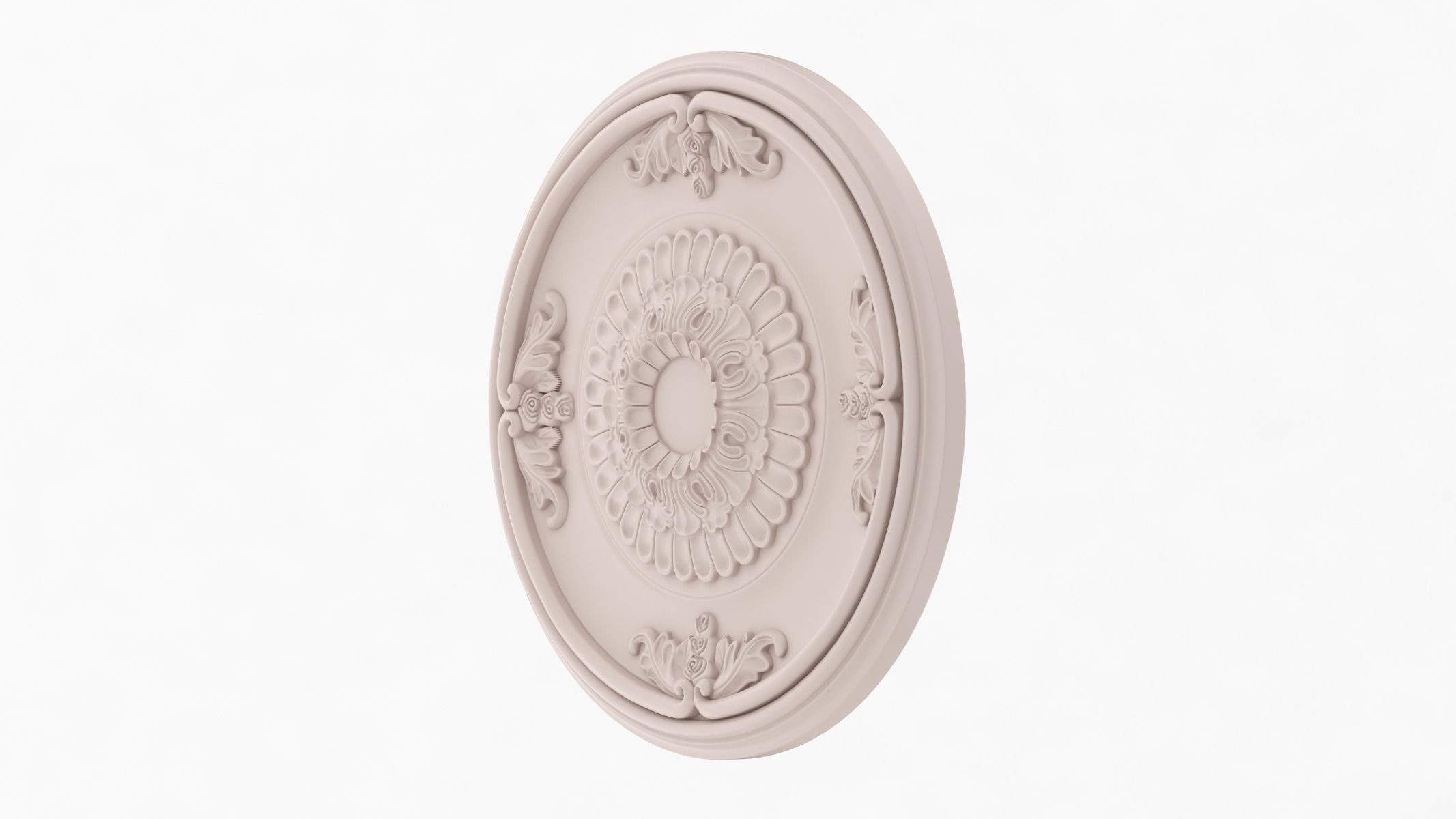 Classic Ceiling Medallion 60 3D model_2
