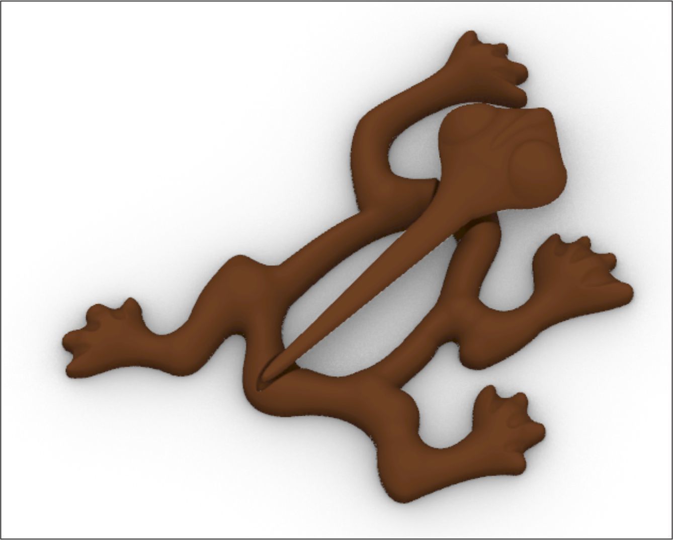 Brooch Lizard 3D model_1